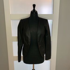 Vegan Leather bomber type jacket. EUC, only worn a couple times.